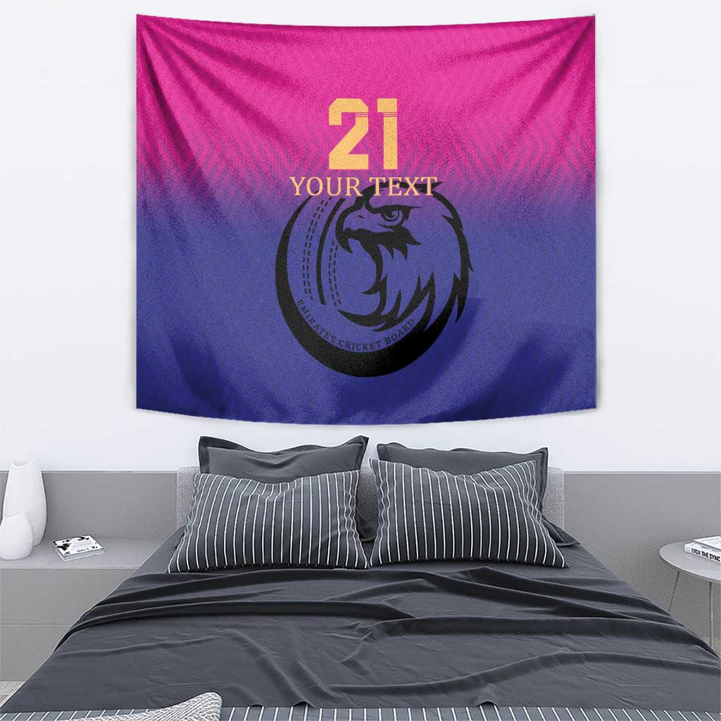 Custom UAE Cricket Tapestry United Arab Emirates Falcon Sporty Pattern - Wonder Print Shop