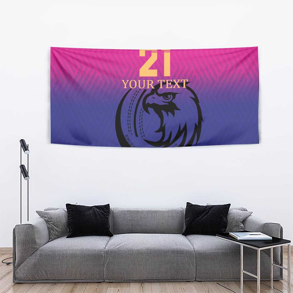 Custom UAE Cricket Tapestry United Arab Emirates Falcon Sporty Pattern - Wonder Print Shop