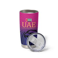 Custom UAE Cricket Tumbler Cup United Arab Emirates Falcon Sporty Pattern - Wonder Print Shop