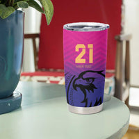 Custom UAE Cricket Tumbler Cup United Arab Emirates Falcon Sporty Pattern - Wonder Print Shop