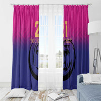 Custom UAE Cricket Window Curtain United Arab Emirates Falcon Sporty Pattern - Wonder Print Shop
