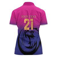 Custom UAE Cricket Women Polo Shirt United Arab Emirates Falcon Sporty Pattern - Wonder Print Shop