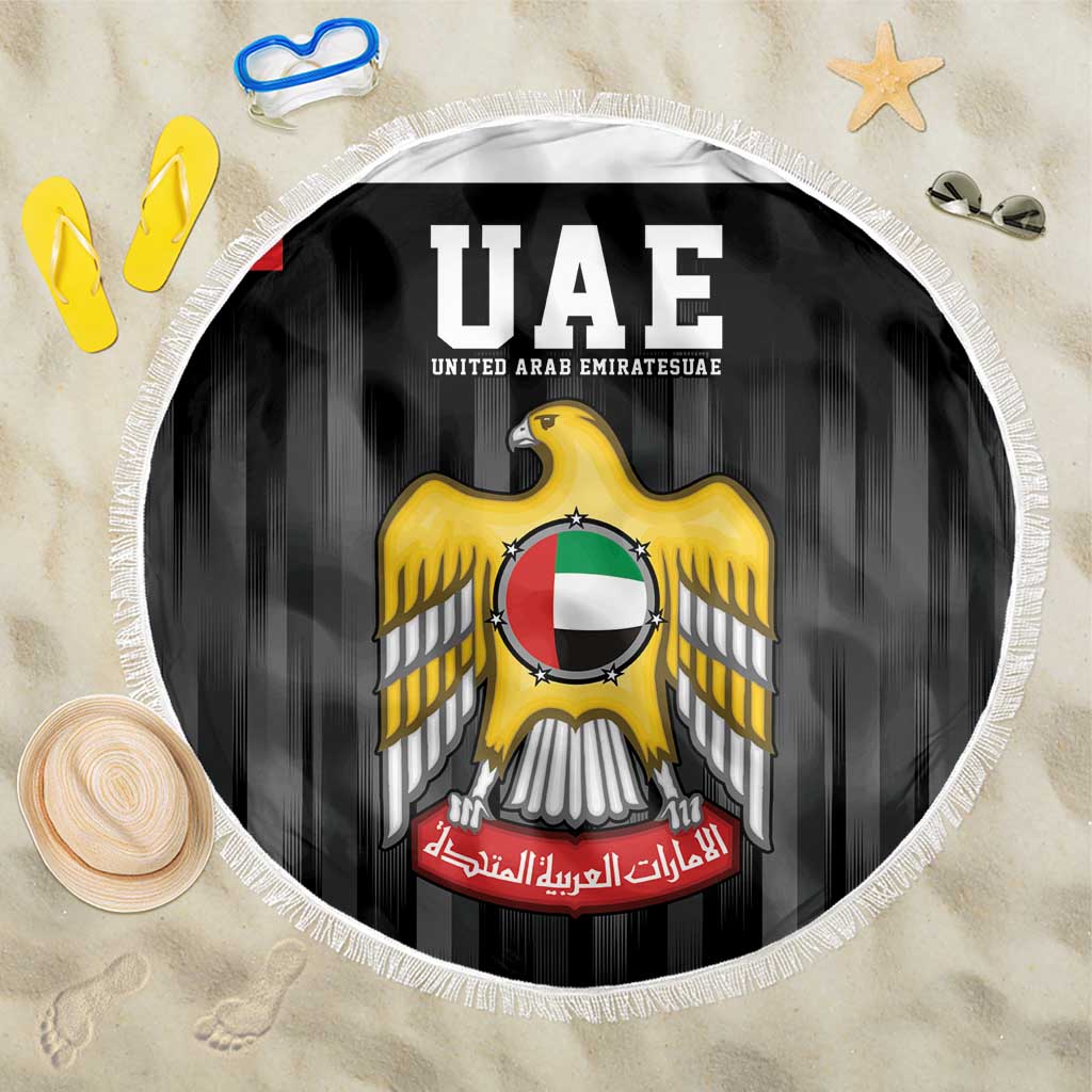 United Arab Emirates Beach Blanket UAE Emblem Hawk of Quraish LT9 - Wonder Print Shop
