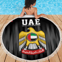 United Arab Emirates Beach Blanket UAE Emblem Hawk of Quraish LT9 - Wonder Print Shop