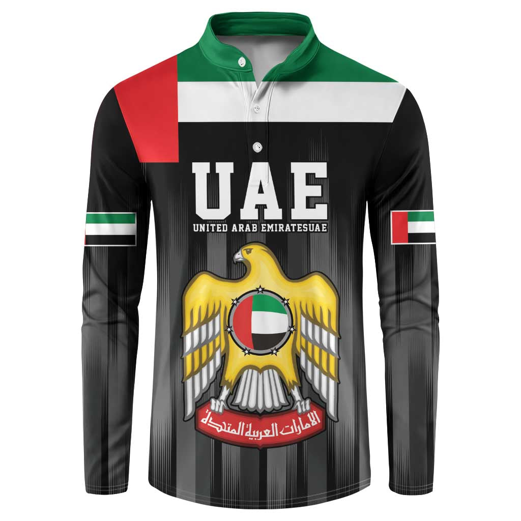 United Arab Emirates Button Sweatshirt UAE Emblem Hawk of Quraish LT9 - Wonder Print Shop