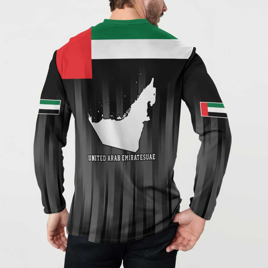 United Arab Emirates Button Sweatshirt UAE Emblem Hawk of Quraish LT9 - Wonder Print Shop