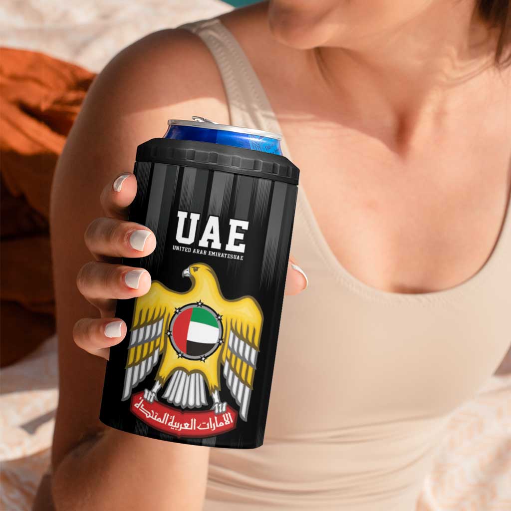 United Arab Emirates 4 in 1 Can Cooler Tumbler UAE Emblem Hawk of Quraish LT9 - Wonder Print Shop