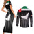 United Arab Emirates Couples Matching Short Sleeve Bodycon Dress and Long Sleeve Button Shirt UAE Emblem Hawk of Quraish LT9 - Wonder Print Shop