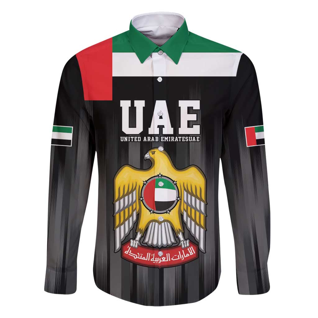 United Arab Emirates Family Matching Mermaid Dress and Hawaiian Shirt UAE Emblem Hawk of Quraish LT9 - Wonder Print Shop