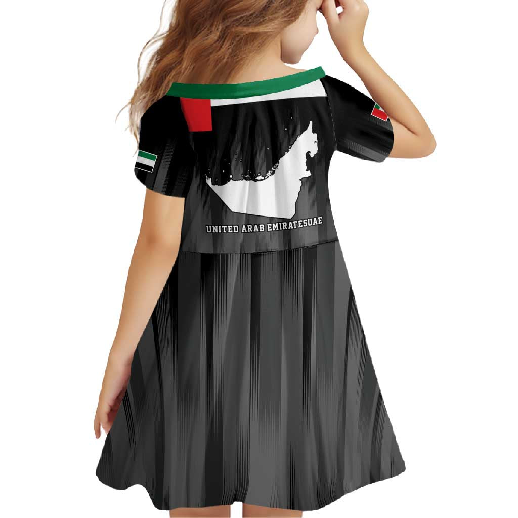 United Arab Emirates Family Matching Off Shoulder Maxi Dress and Hawaiian Shirt UAE Emblem Hawk of Quraish LT9 - Wonder Print Shop