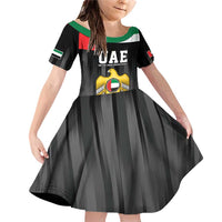 United Arab Emirates Family Matching Off Shoulder Short Dress and Hawaiian Shirt UAE Emblem Hawk of Quraish LT9 - Wonder Print Shop