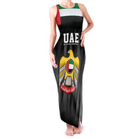 United Arab Emirates Family Matching Tank Maxi Dress and Hawaiian Shirt UAE Emblem Hawk of Quraish - Wonder Print Shop