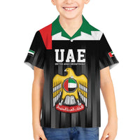 United Arab Emirates Family Matching Tank Maxi Dress and Hawaiian Shirt UAE Emblem Hawk of Quraish - Wonder Print Shop
