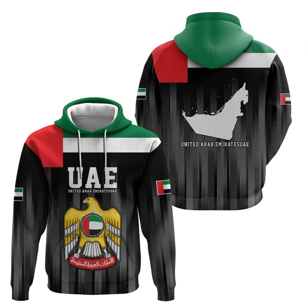 United Arab Emirates Hoodie UAE Emblem Hawk of Quraish - Wonder Print Shop