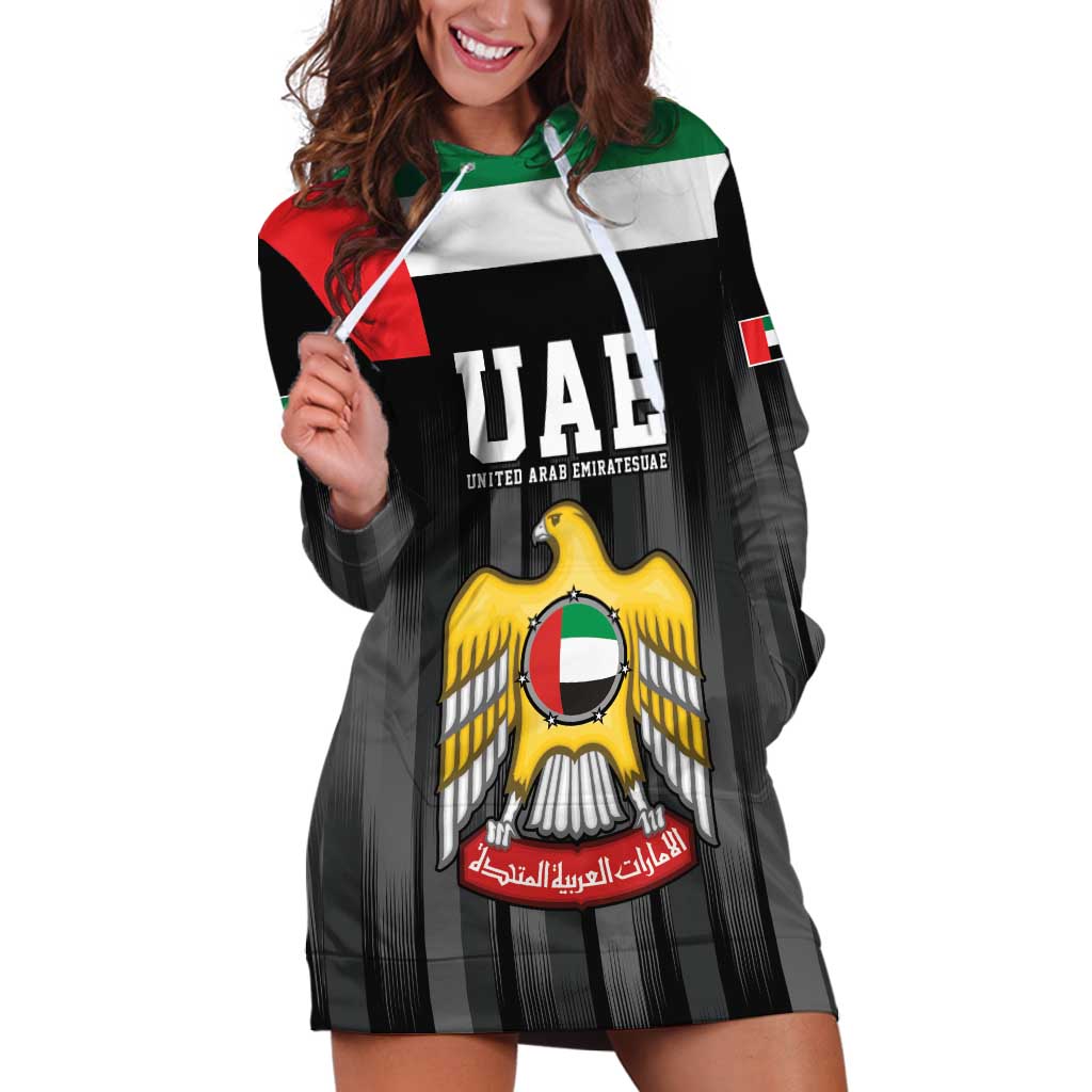 United Arab Emirates Hoodie Dress UAE Emblem Hawk of Quraish - Wonder Print Shop