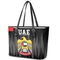 United Arab Emirates Leather Tote Bag UAE Emblem Hawk of Quraish - Wonder Print Shop