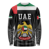 United Arab Emirates Long Sleeve Shirt UAE Emblem Hawk of Quraish - Wonder Print Shop