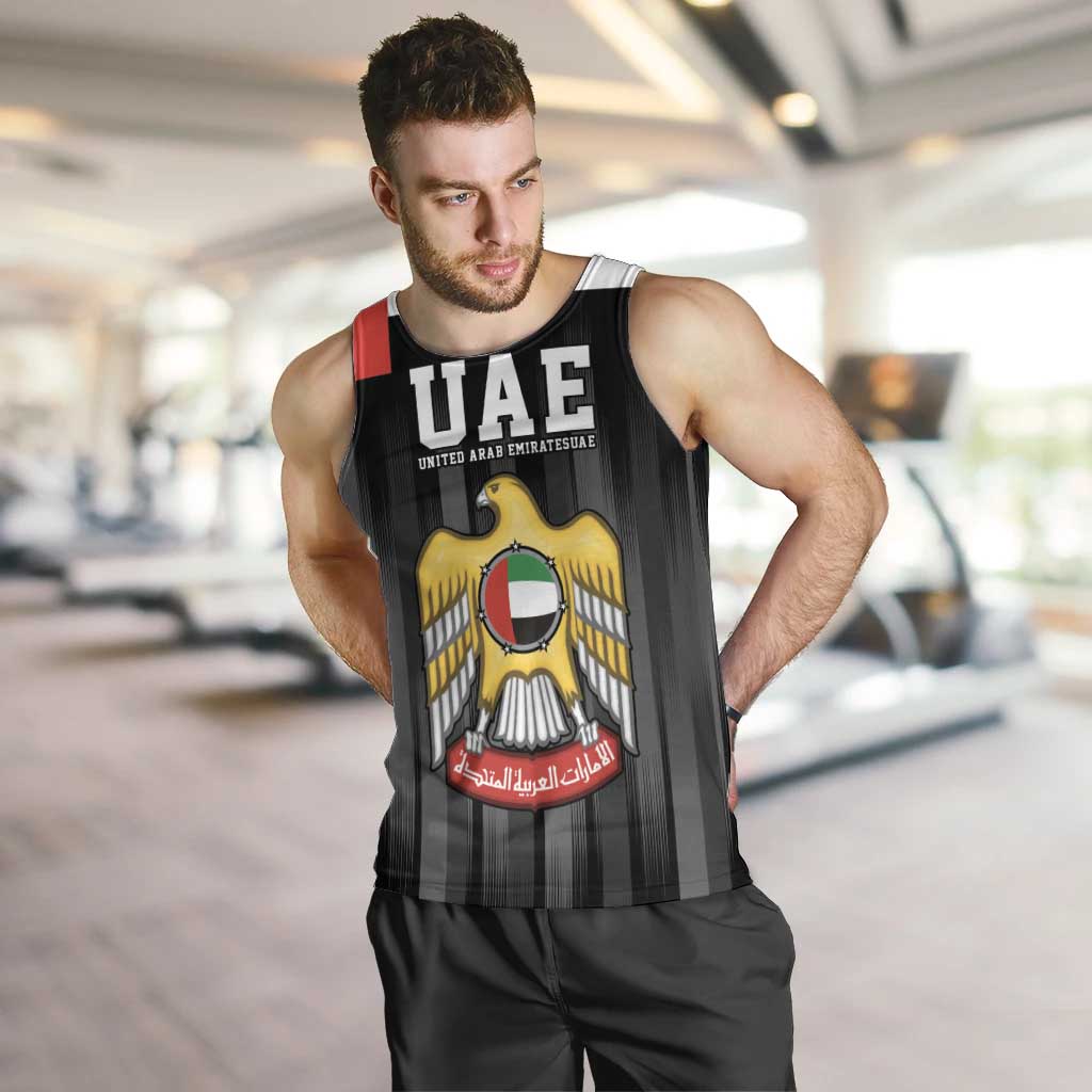 United Arab Emirates Men Tank Top UAE Emblem Hawk of Quraish - Wonder Print Shop