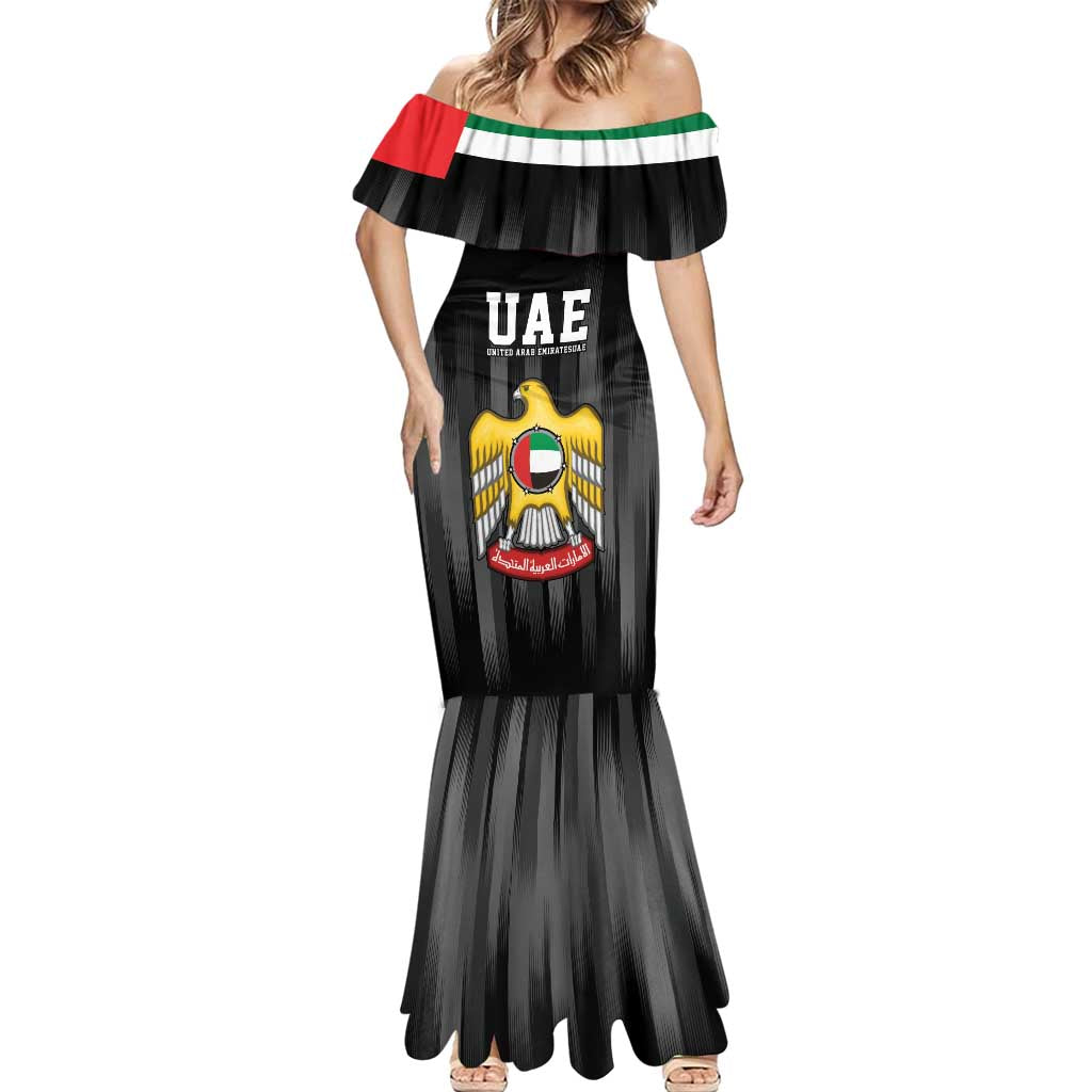 United Arab Emirates Mermaid Dress UAE Emblem Hawk of Quraish - Wonder Print Shop