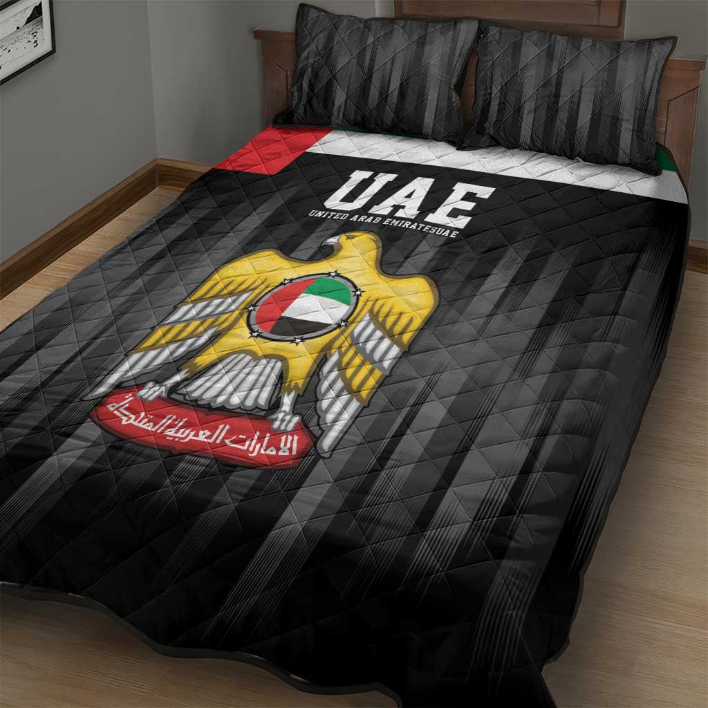 United Arab Emirates Quilt Bed Set UAE Emblem Hawk of Quraish - Wonder Print Shop