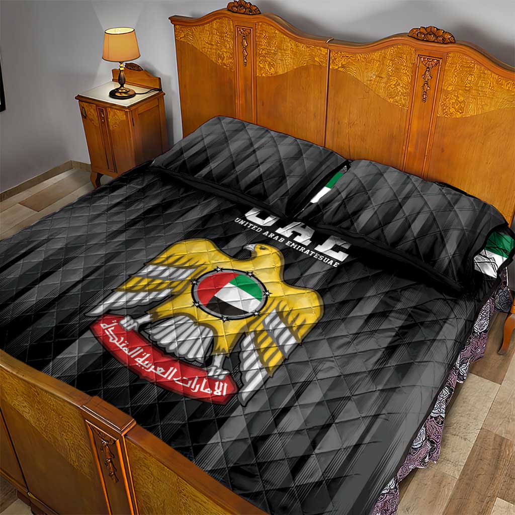 United Arab Emirates Quilt Bed Set UAE Emblem Hawk of Quraish - Wonder Print Shop