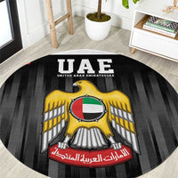 United Arab Emirates Round Carpet UAE Emblem Hawk of Quraish LT9