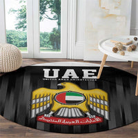 United Arab Emirates Round Carpet UAE Emblem Hawk of Quraish LT9