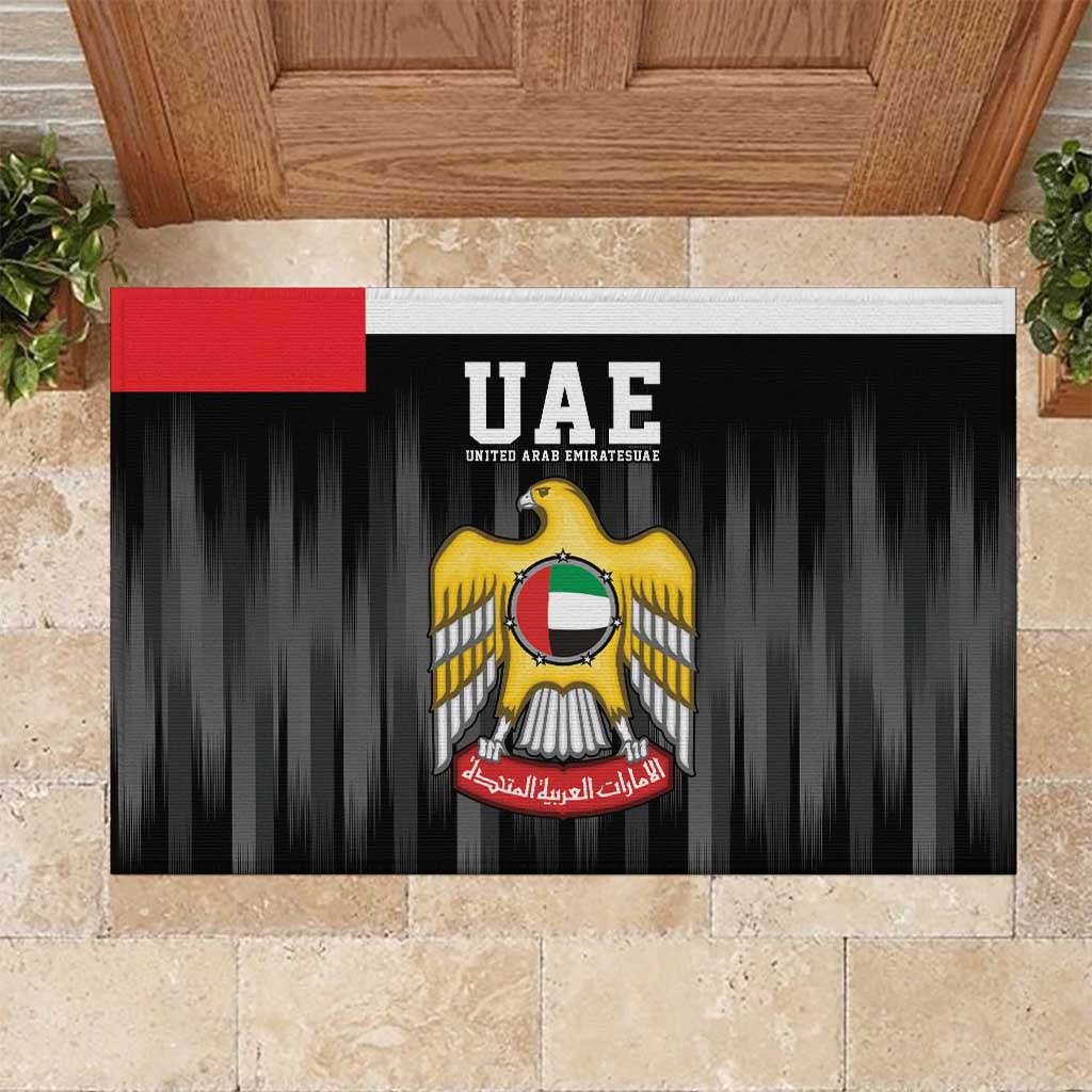 United Arab Emirates Rubber Doormat UAE Emblem Hawk of Quraish - Wonder Print Shop