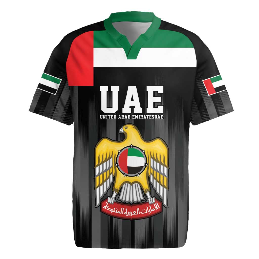 United Arab Emirates Rugby Jersey UAE Emblem Hawk of Quraish - Wonder Print Shop