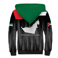 United Arab Emirates Sherpa Hoodie UAE Emblem Hawk of Quraish - Wonder Print Shop