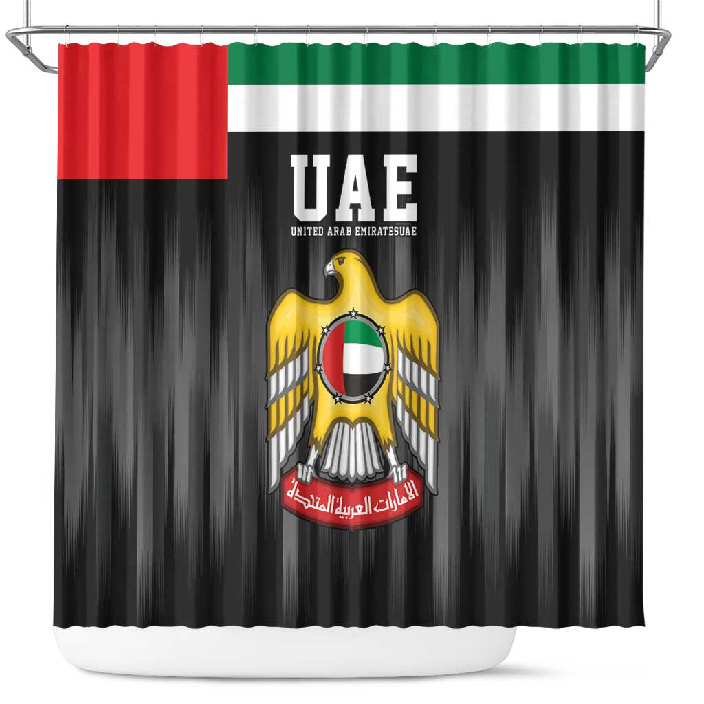 United Arab Emirates Shower Curtain UAE Emblem Hawk of Quraish LT9