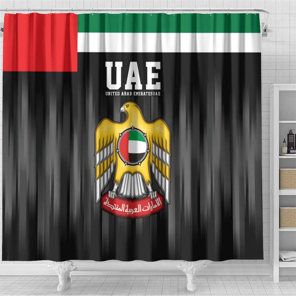 United Arab Emirates Shower Curtain UAE Emblem Hawk of Quraish LT9