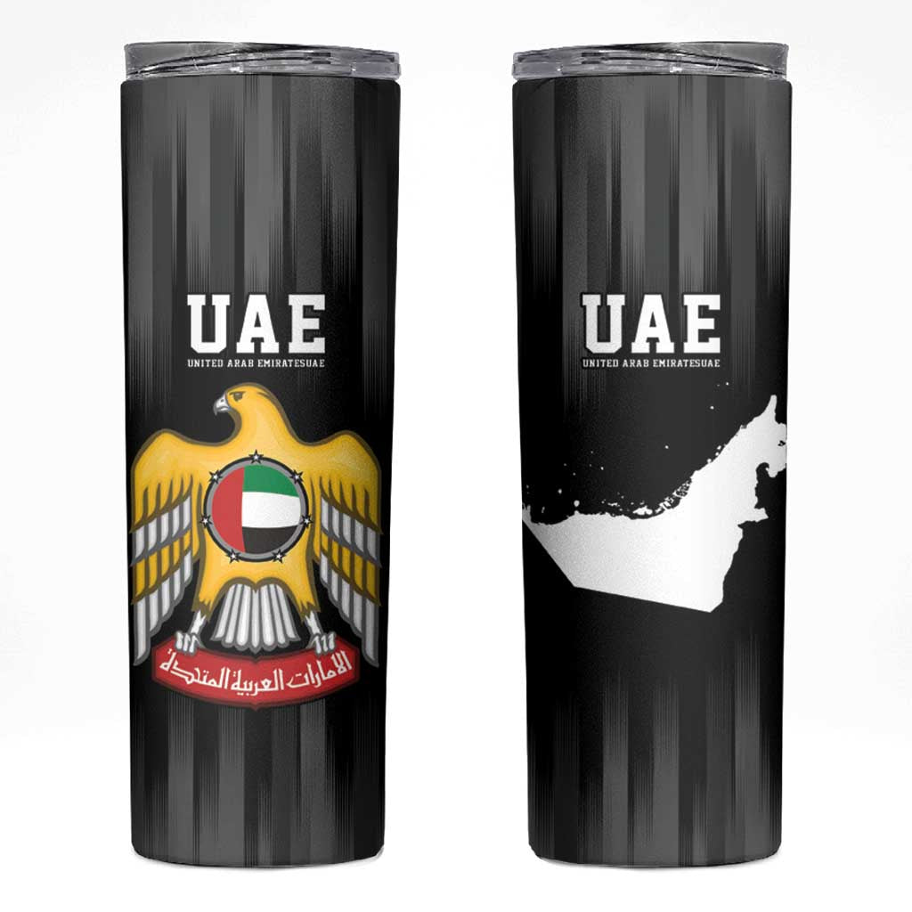 United Arab Emirates Skinny Tumbler UAE Emblem Hawk of Quraish - Wonder Print Shop