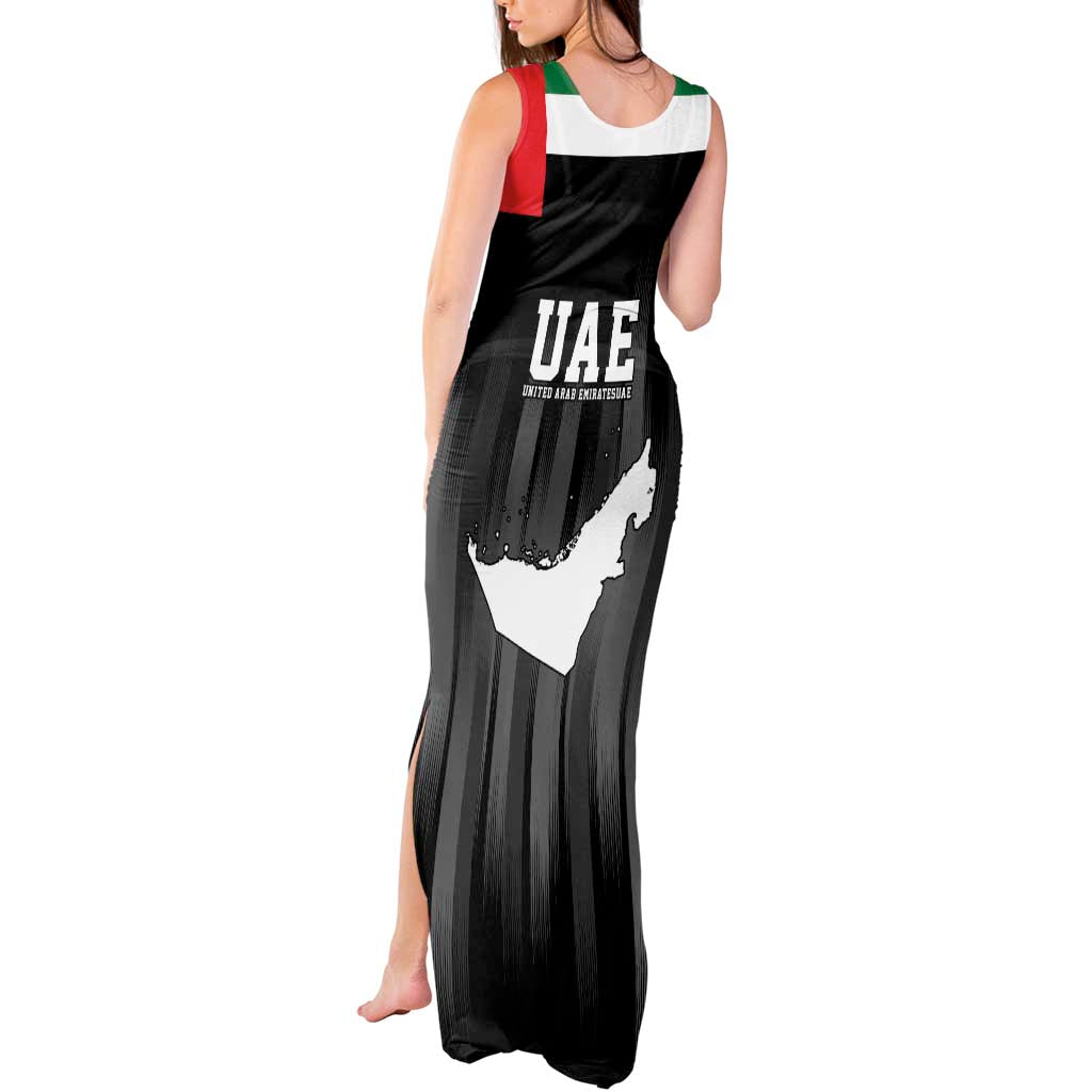 United Arab Emirates Tank Maxi Dress UAE Emblem Hawk of Quraish - Wonder Print Shop