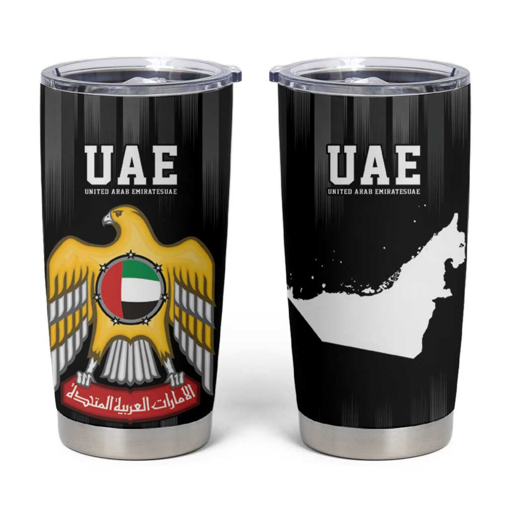 United Arab Emirates Tumbler Cup UAE Emblem Hawk of Quraish - Wonder Print Shop