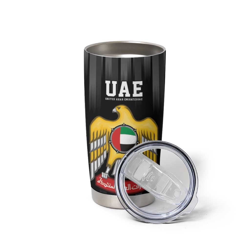 United Arab Emirates Tumbler Cup UAE Emblem Hawk of Quraish - Wonder Print Shop