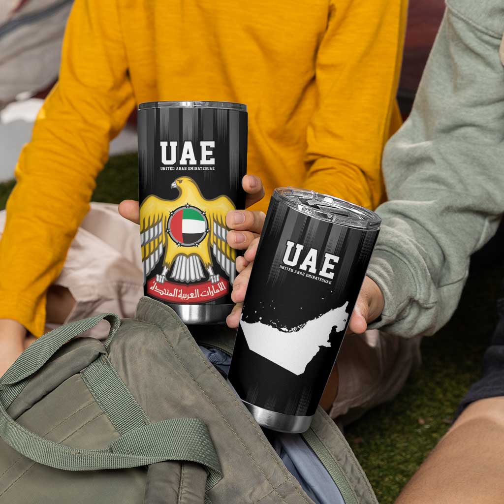 United Arab Emirates Tumbler Cup UAE Emblem Hawk of Quraish - Wonder Print Shop