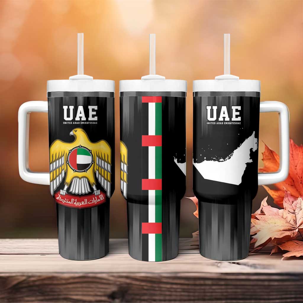 United Arab Emirates Tumbler With Handle UAE Emblem Hawk of Quraish - Wonder Print Shop
