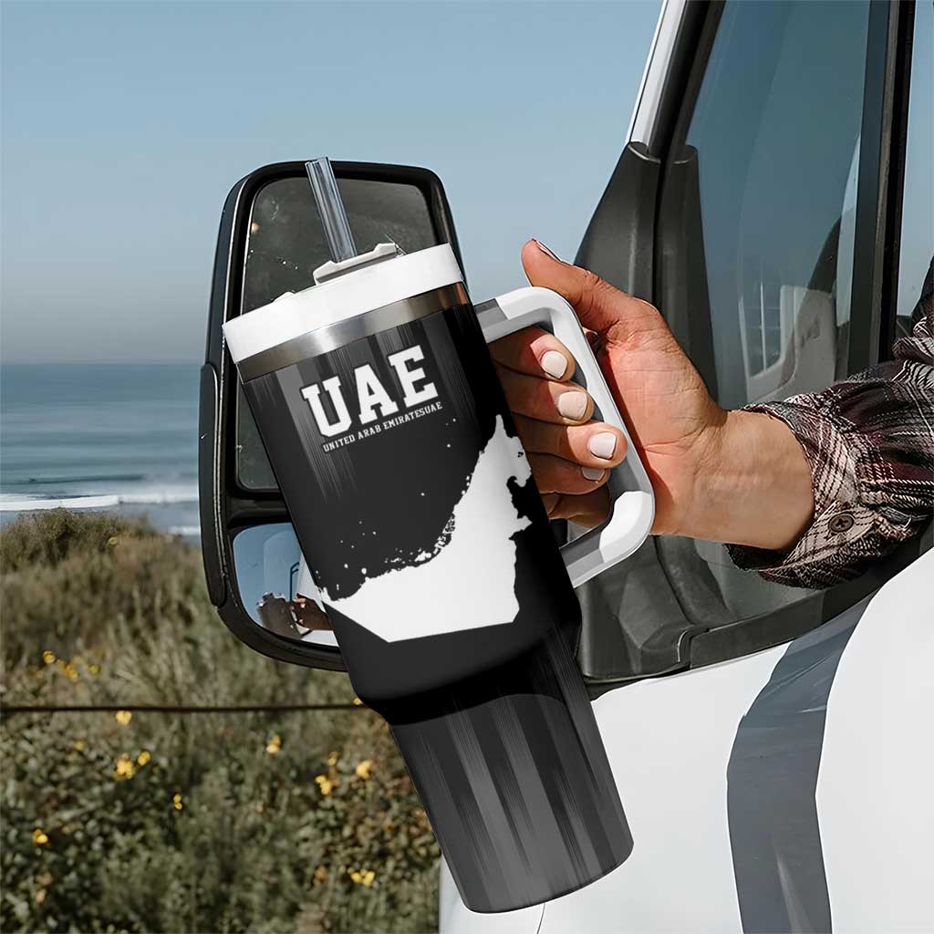 United Arab Emirates Tumbler With Handle UAE Emblem Hawk of Quraish - Wonder Print Shop