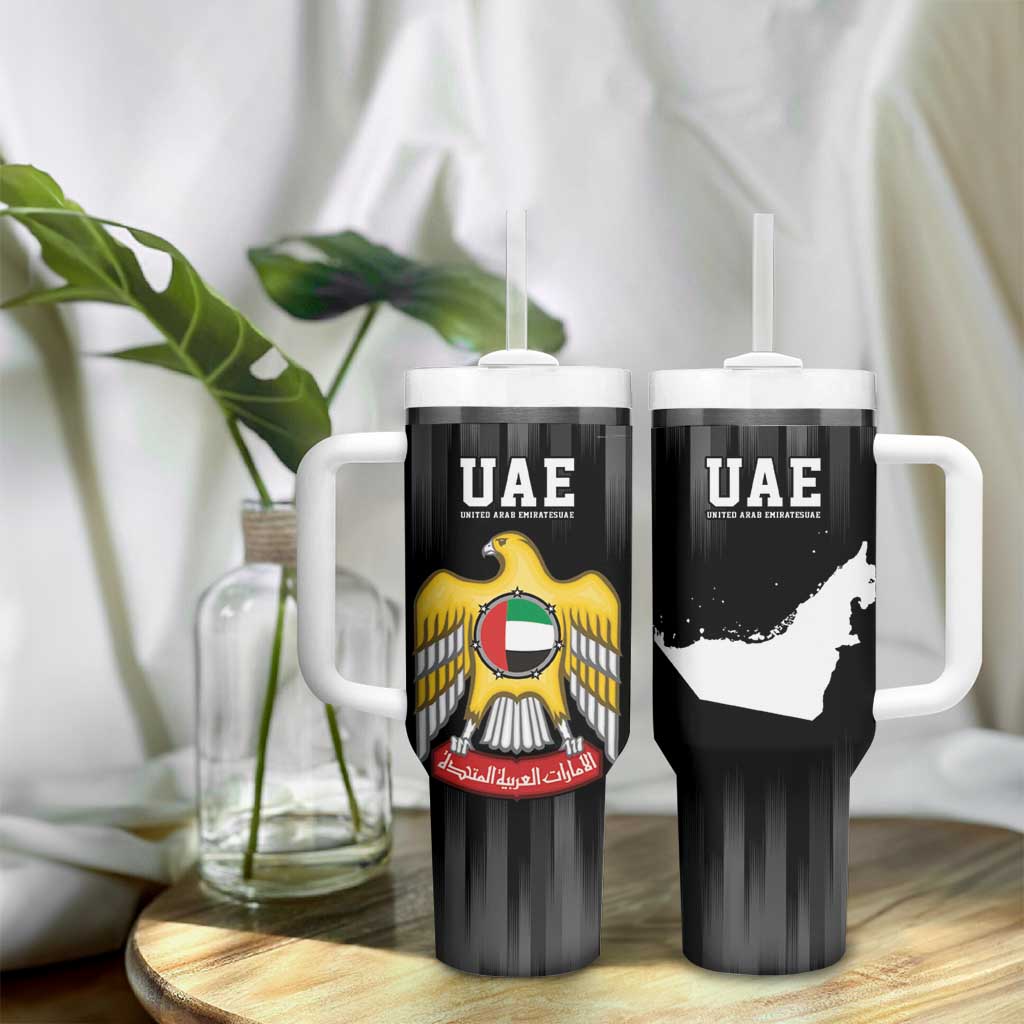 United Arab Emirates Tumbler With Handle UAE Emblem Hawk of Quraish - Wonder Print Shop