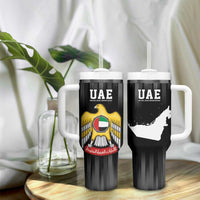 United Arab Emirates Tumbler With Handle UAE Emblem Hawk of Quraish - Wonder Print Shop