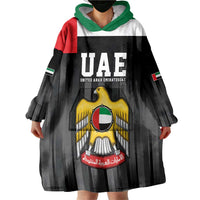 United Arab Emirates Wearable Blanket Hoodie UAE Emblem Hawk of Quraish - Wonder Print Shop