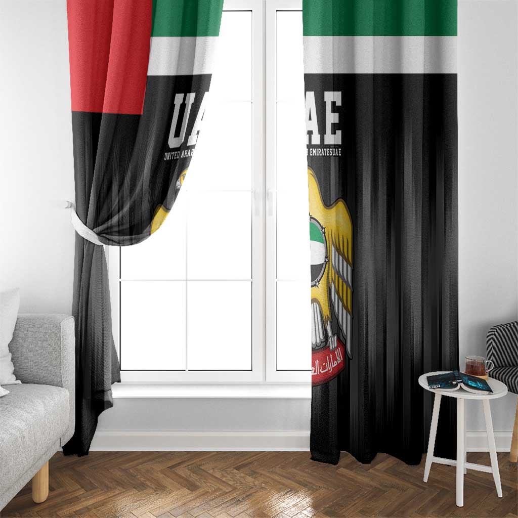 United Arab Emirates Window Curtain UAE Emblem Hawk of Quraish - Wonder Print Shop