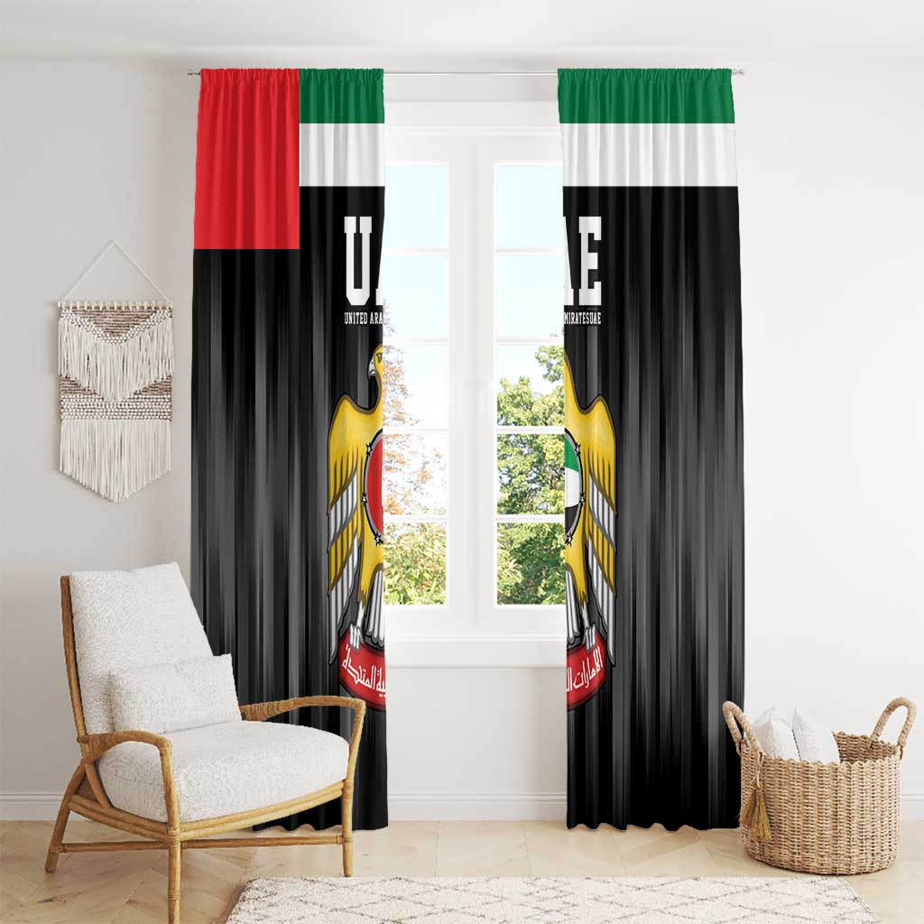 United Arab Emirates Window Curtain UAE Emblem Hawk of Quraish - Wonder Print Shop