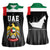United Arab Emirates Women Sleeveless Polo Shirt UAE Emblem Hawk of Quraish - Wonder Print Shop