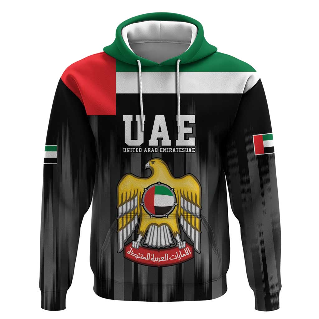 United Arab Emirates Zip Hoodie UAE Emblem Hawk of Quraish - Wonder Print Shop
