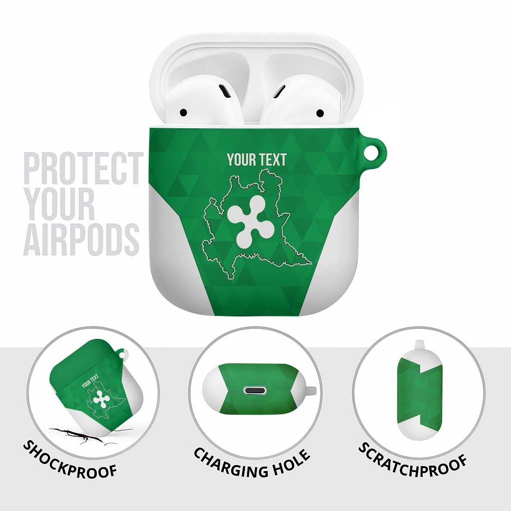 Personalized Italy Lombardy AirPods Case Inspiration Flags Style - Wonder Print Shop