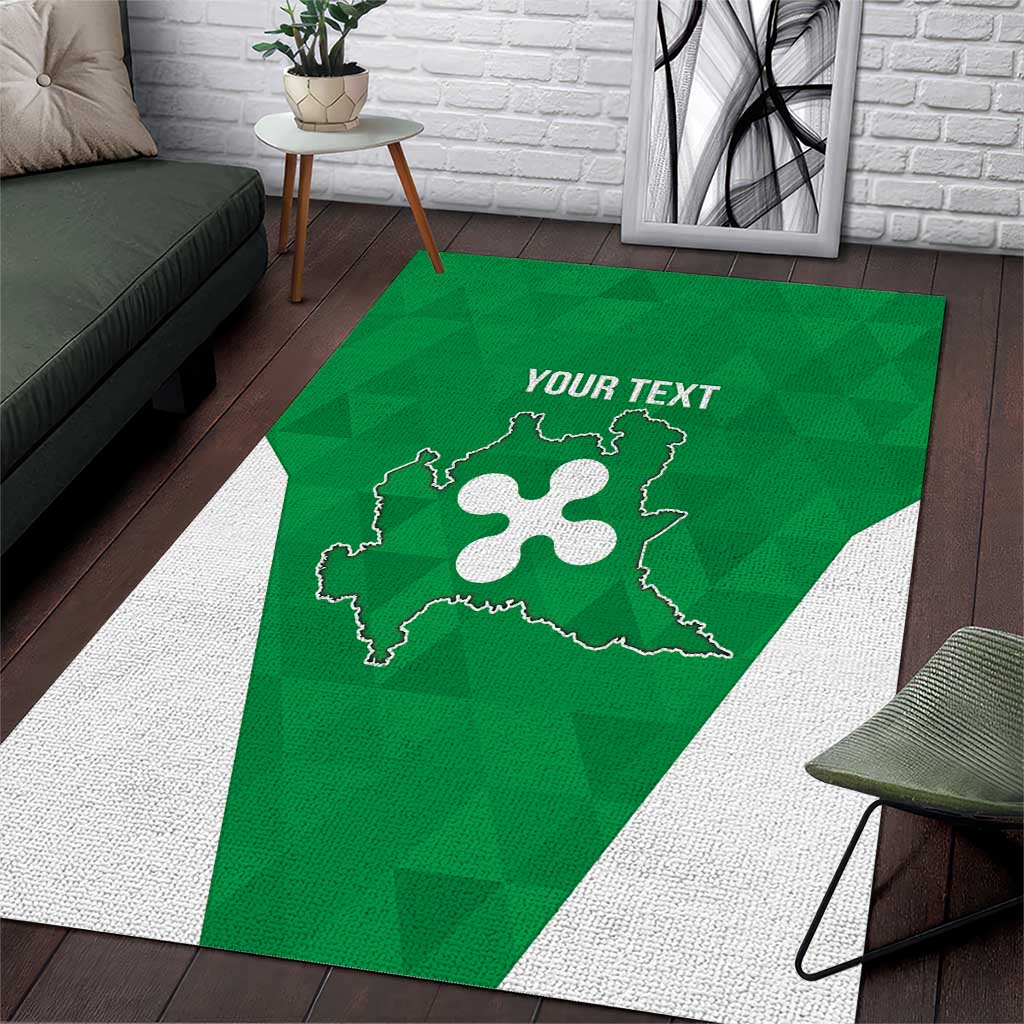 Personalized Italy Lombardy Area Rug Inspiration Flags Style