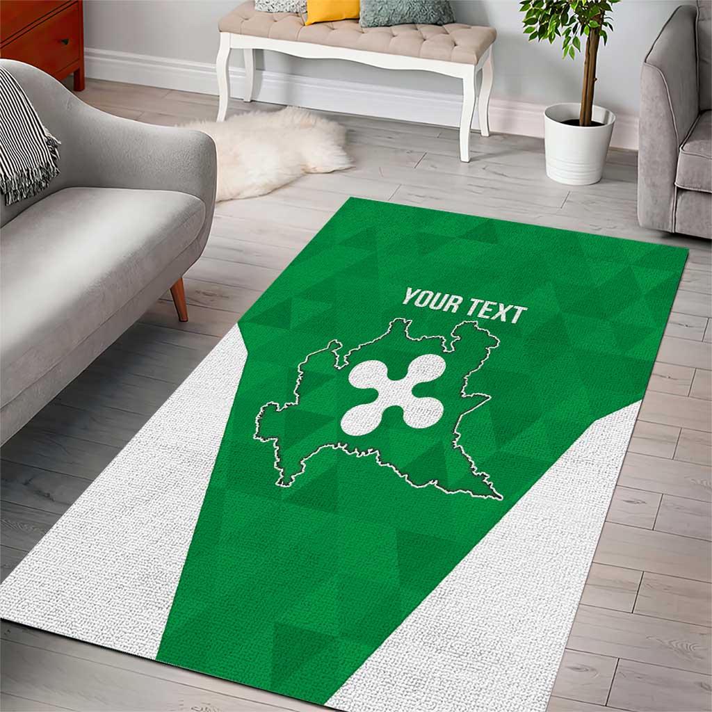 Personalized Italy Lombardy Area Rug Inspiration Flags Style