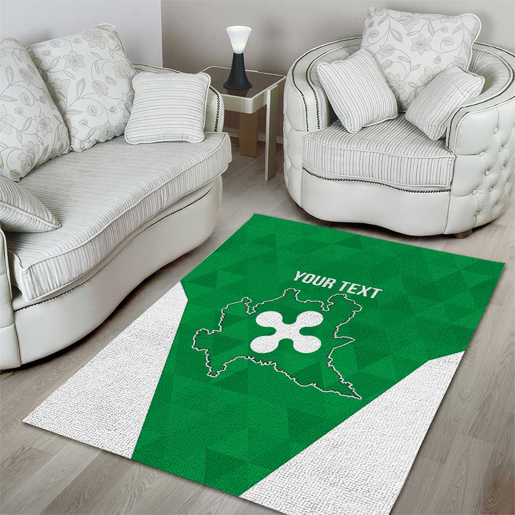 Personalized Italy Lombardy Area Rug Inspiration Flags Style